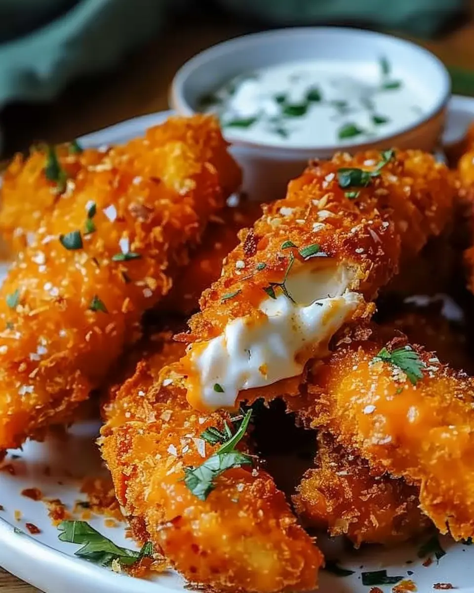 Buffalo Chicken Mozzarella Sticks: Easy and Irresistibly Cheesy