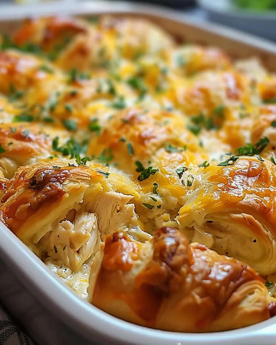 Cheesy Chicken Crescent Bake: Easy Comfort Food with Turkey Bacon