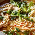 Aromatic Ginger Scallion Chicken Noodle Soup
