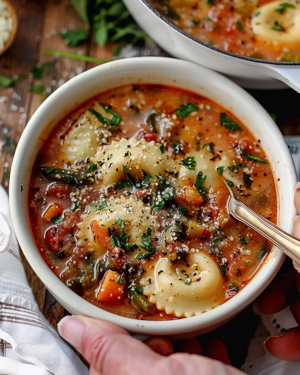 Creamy Tuscan Ravioli Soup: A Cozy Weeknight Indulgence