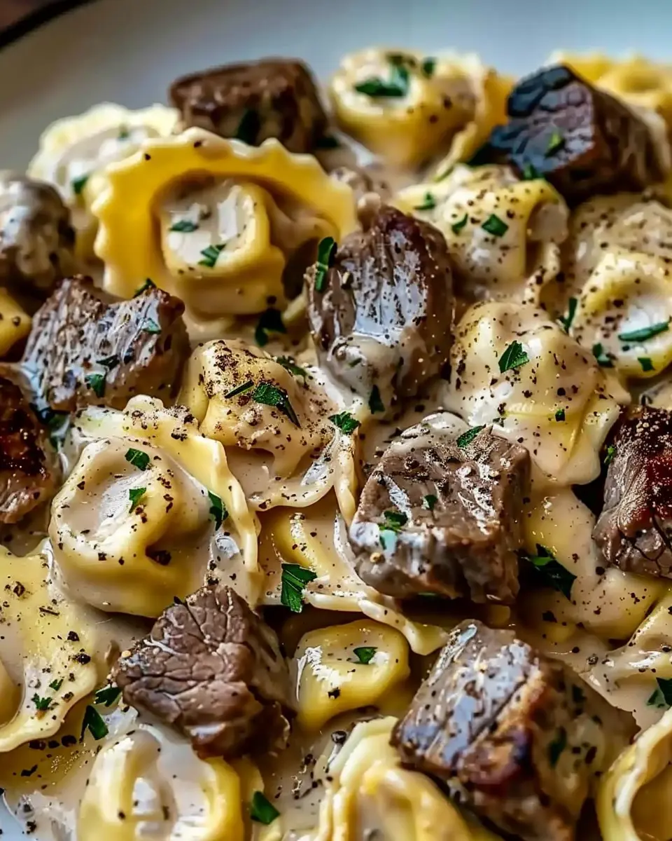 Cracked Garlic Steak Tortellini