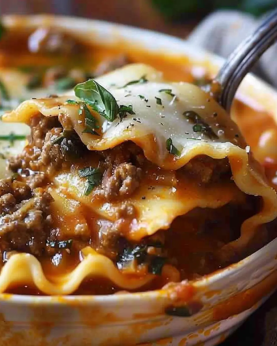 Mouthwatering One Pot Lasagna Soup for Cozy Family Nights