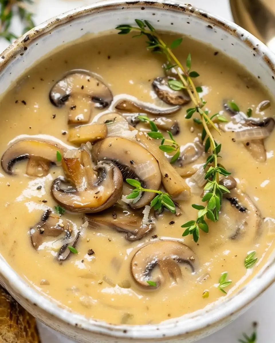 Cream of Mushroom Soup: Easy Comfort with Turkey Bacon Delight