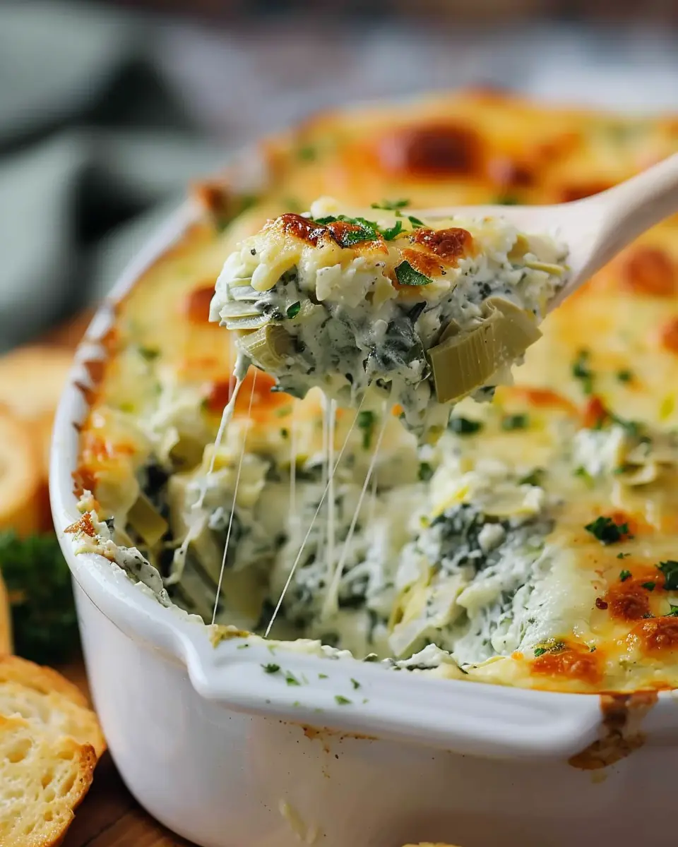 Tasty Baked Spinach Artichoke Dip