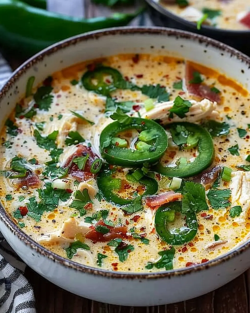 Spicy Jalapeño Popper Chicken Soup: A Cozy Turkey Bacon Delight