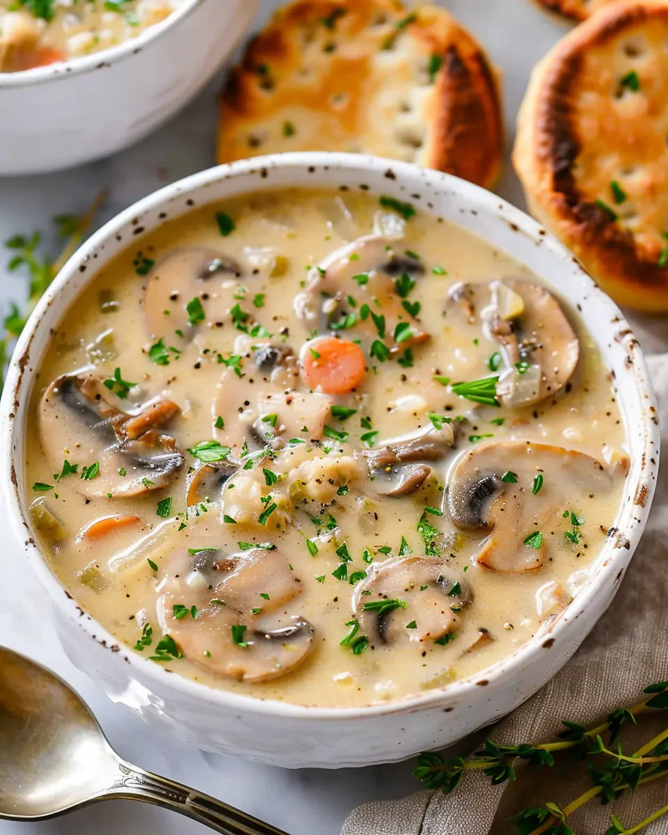Cream of Mushroom Soup: Easy Comfort with Turkey Bacon Delight