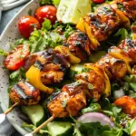 BBQ Chicken Skewer Salad