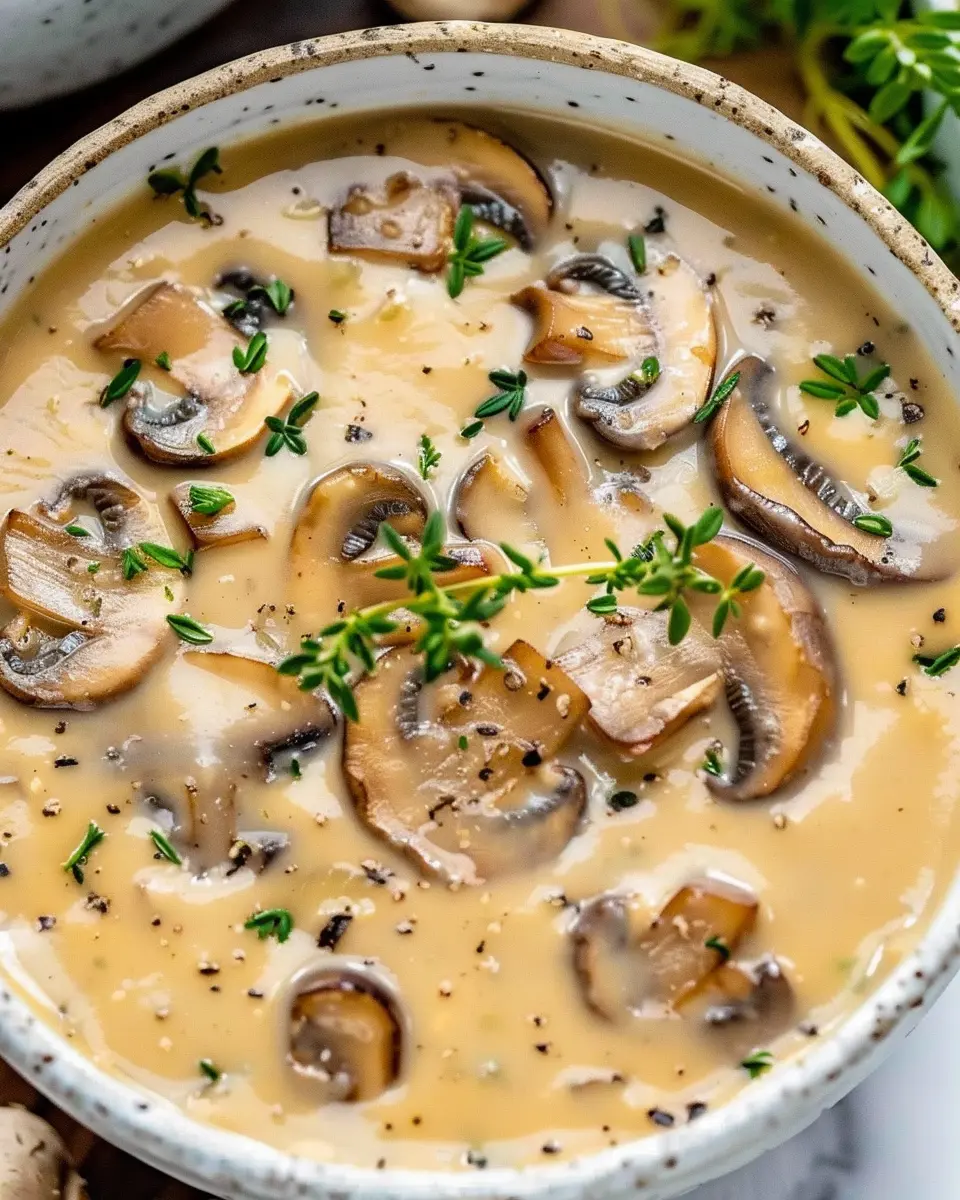 Cream of Mushroom Soup: Easy Comfort Food with Turkey Bacon