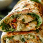Cheesy Chicken Garlic Wraps