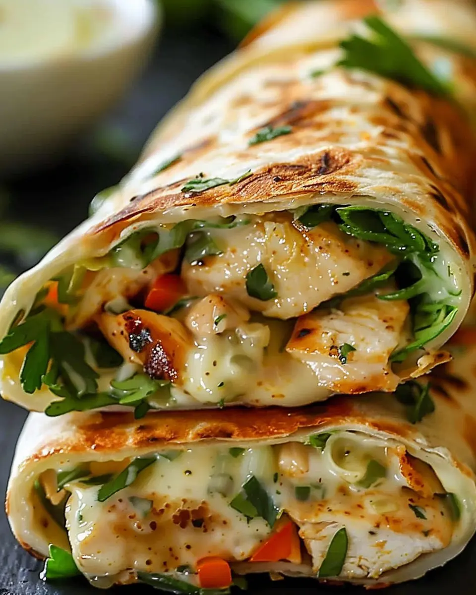 Cheesy Chicken Garlic Wraps: The Easy Indulgence You Need