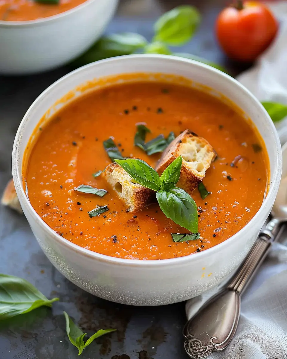 Creamy Tomato Basil Soup: The Best Cozy Comfort Food Recipe
