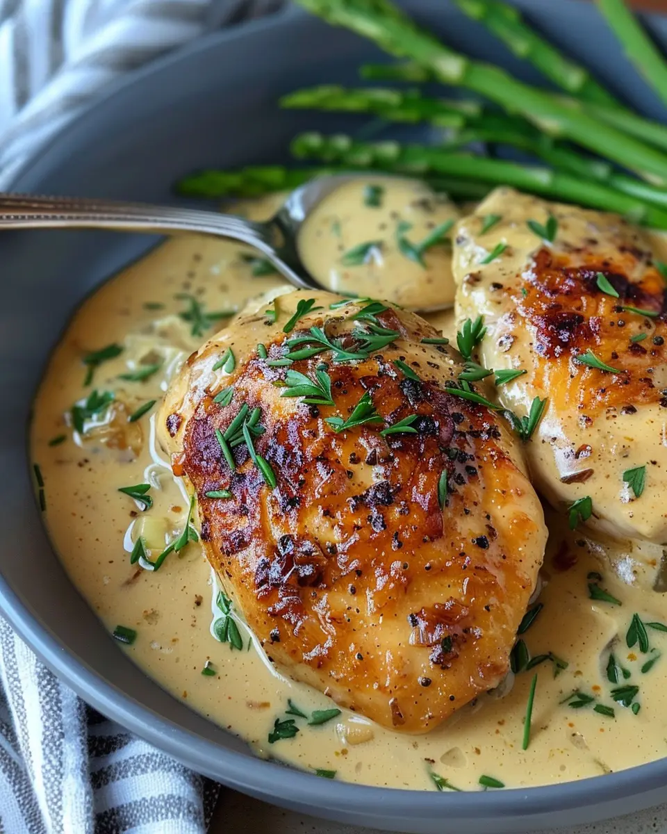 Creamy Garlic Chicken with Turkey Bacon: A Comforting Delight