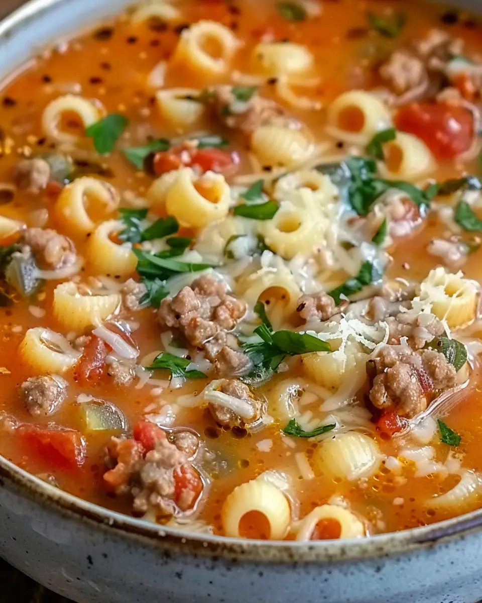 Parmesan Italian Sausage Ditalini Soup: A Cozy Comfort Dish
