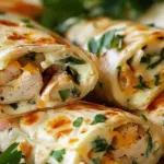 Cheesy Chicken Garlic Wraps