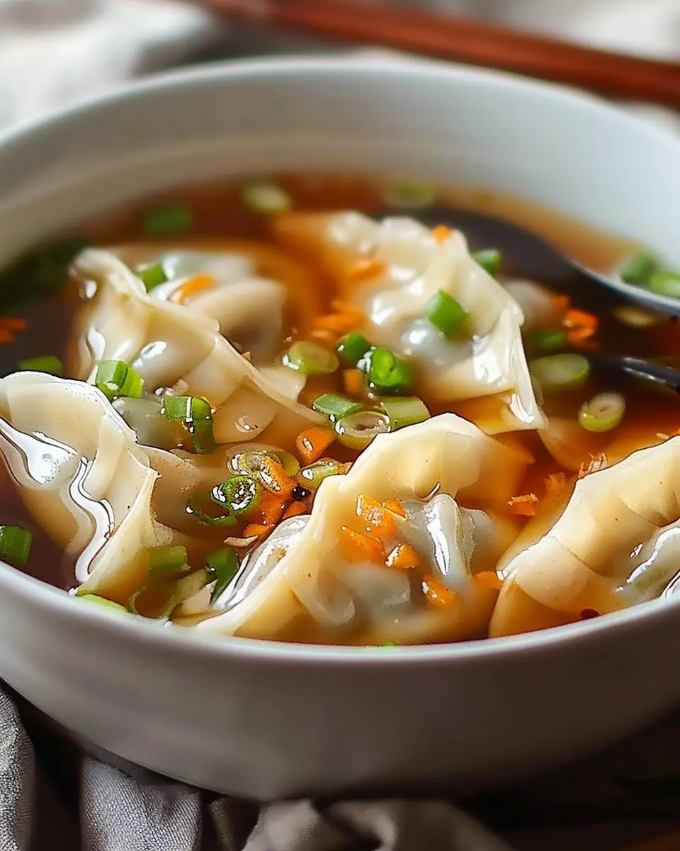 Potsticker Soup: Easy Comfort in a Bowl with Turkey Bacon