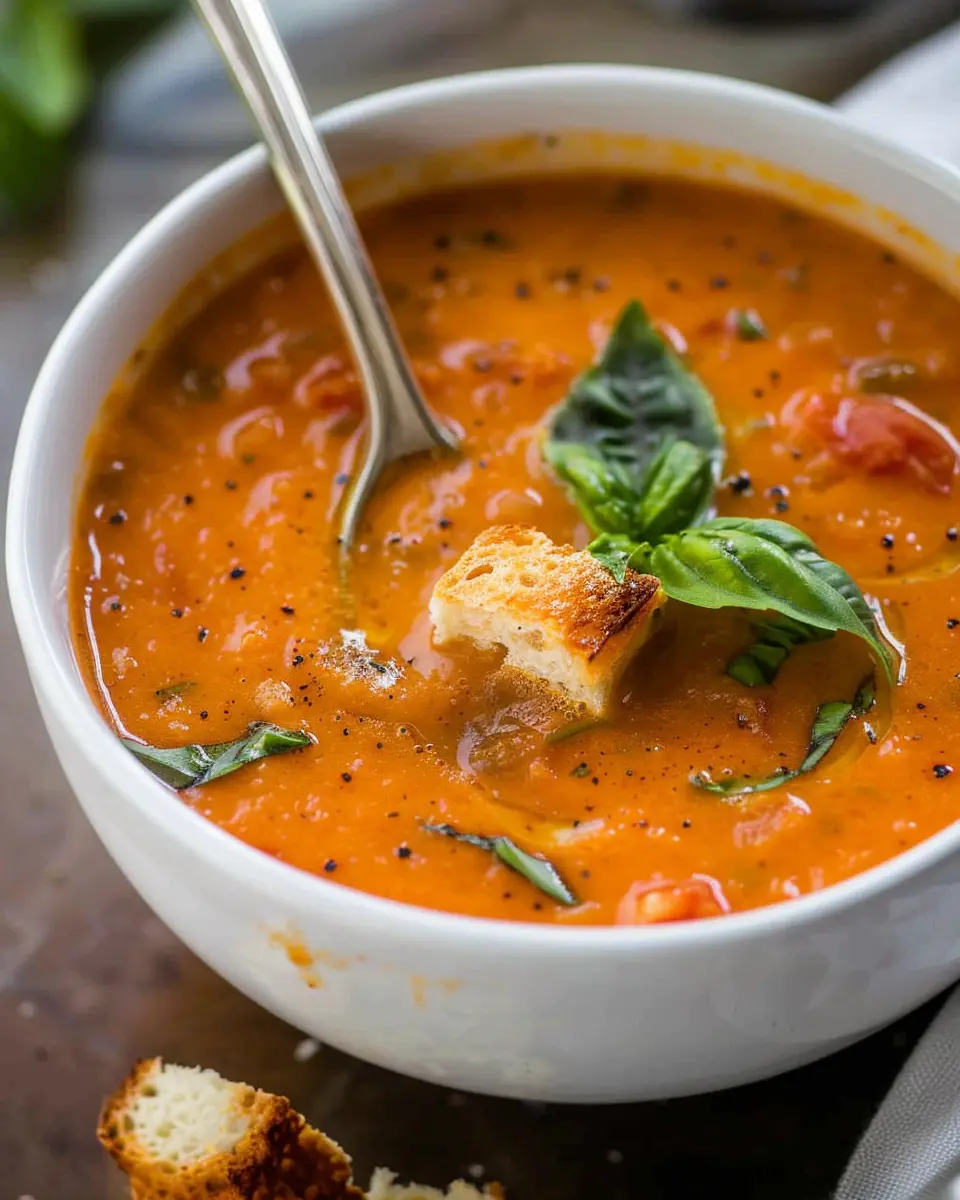 Creamy Tomato Basil Soup: A Cozy Comfort Food Delight