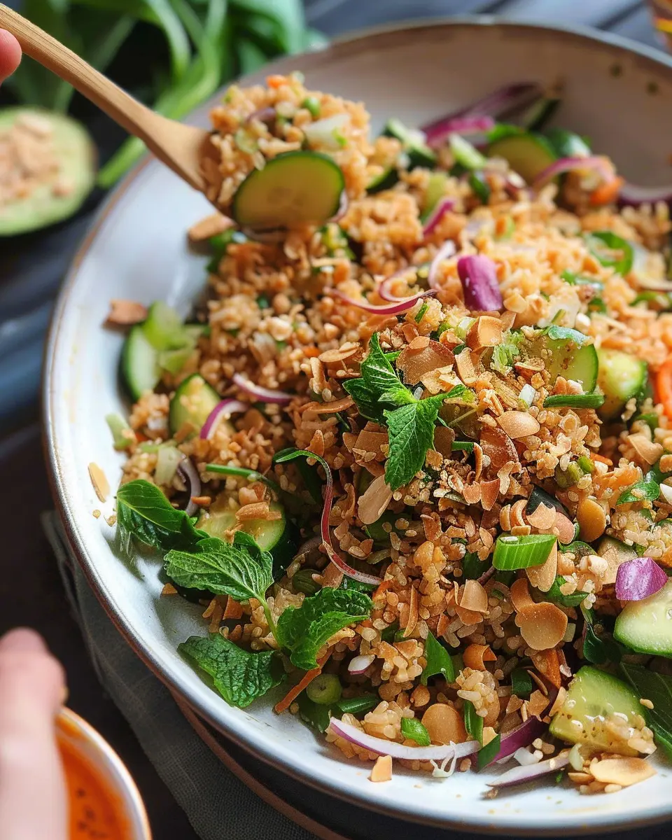 Satay Crispy Rice Salad: A Delightful Twist on Flavorful Freshness