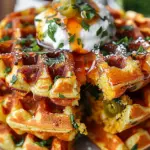 Cheddar Jalapeño Cornbread Waffles