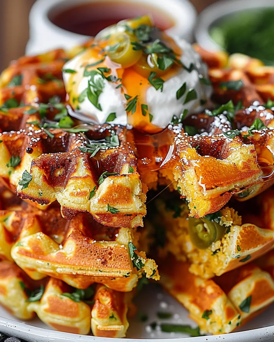 Cheddar Jalapeño Cornbread Waffles: A Savory Twist for Breakfast