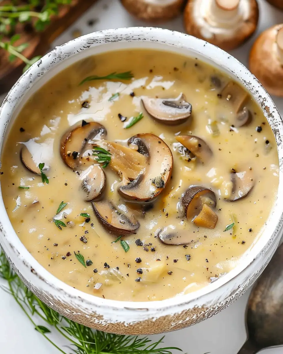 Cream of Mushroom Soup: The Best Easy Recipe with Turkey Bacon