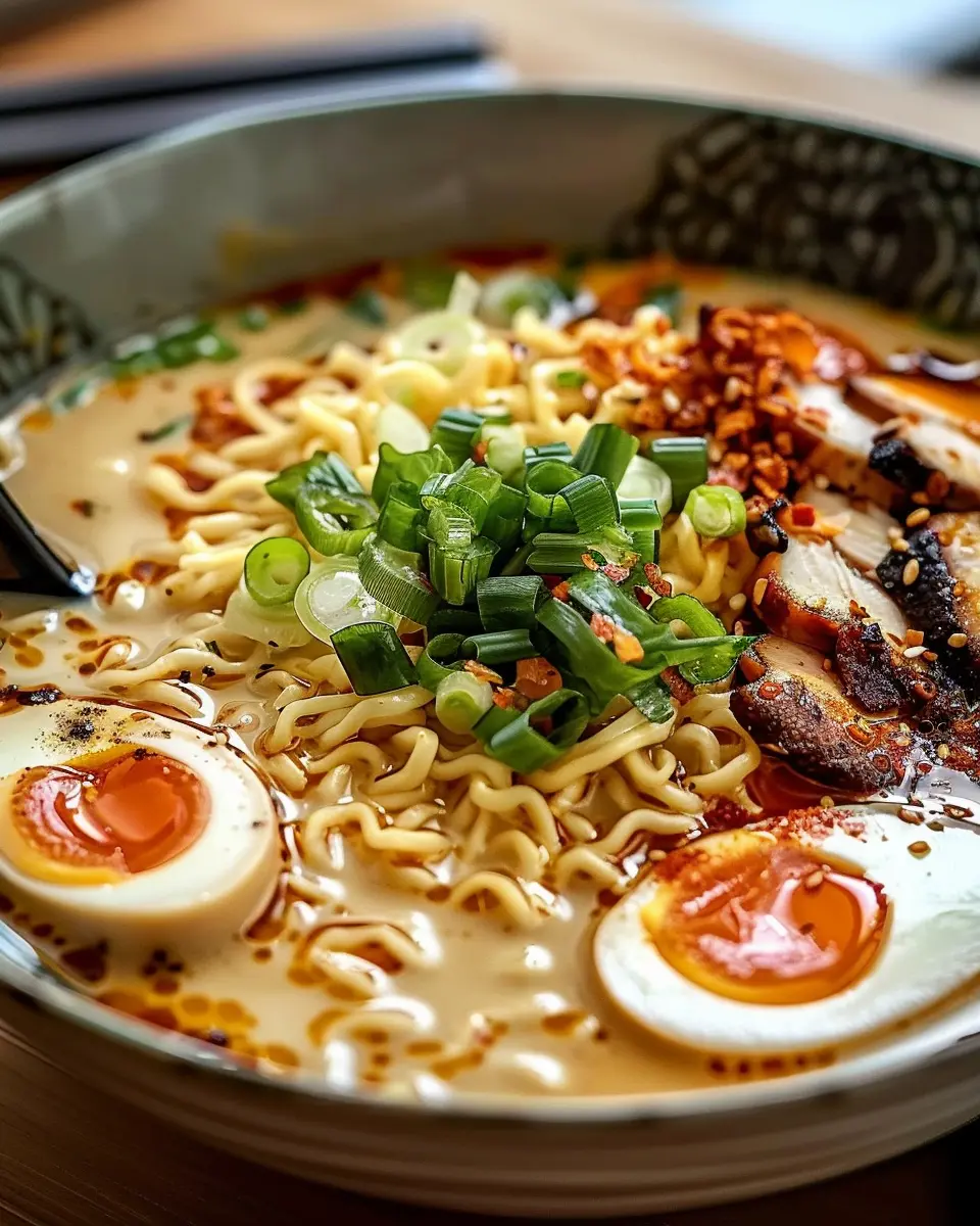 Creamy Garlic Chicken Ramen